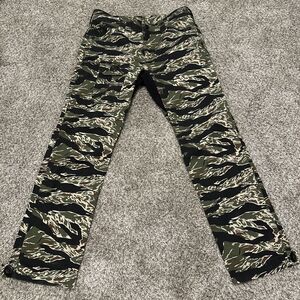 Beyond Clothing Tiger Stripe Camo Pants Green Cordura Army Men’s Size 32x30